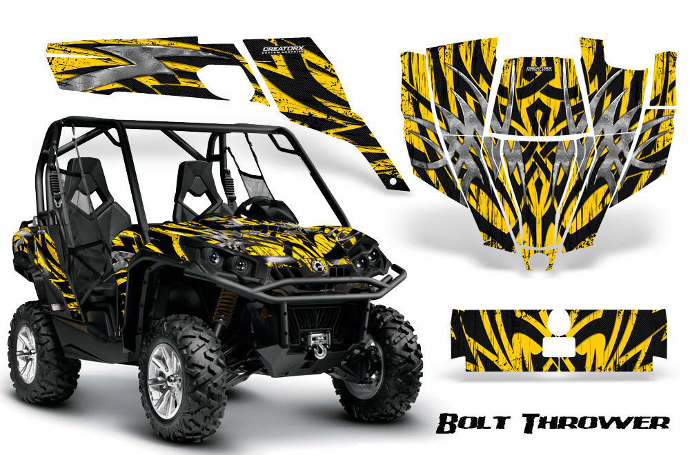 Can-Am Commander Graphics Kit Bolt Thrower Yellow BB
